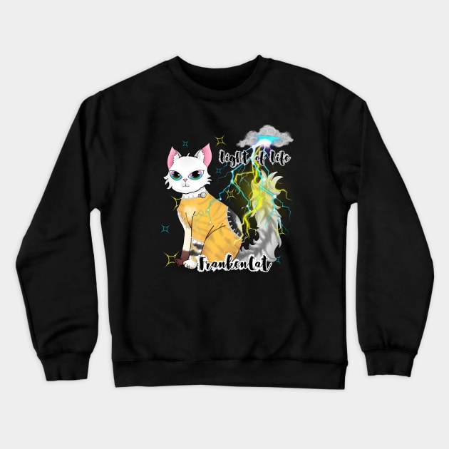 Frankencat, the purrfect Halloween pet Crewneck Sweatshirt by AranisuDrawings